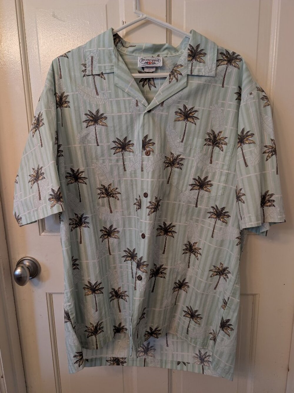 Pacific Legend Hawaiian Shirt XL Made in Hawaii 100% Cotton Palm Tree Aloha